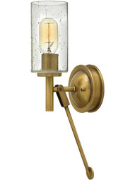 Collier 1-Light Sconce in Heritage Brass.
